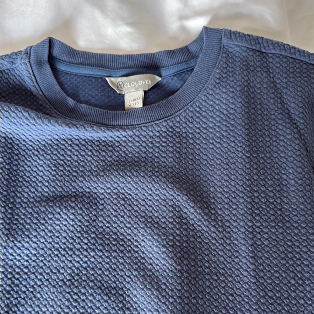 Men's Blue Textured Sweater - just like lulu